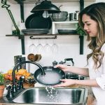 Cleaning kitchen