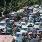 Traffic jam in Dhaka